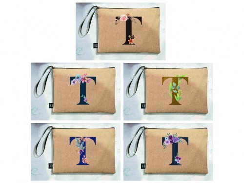 Tote bag letter t - wedding gifts